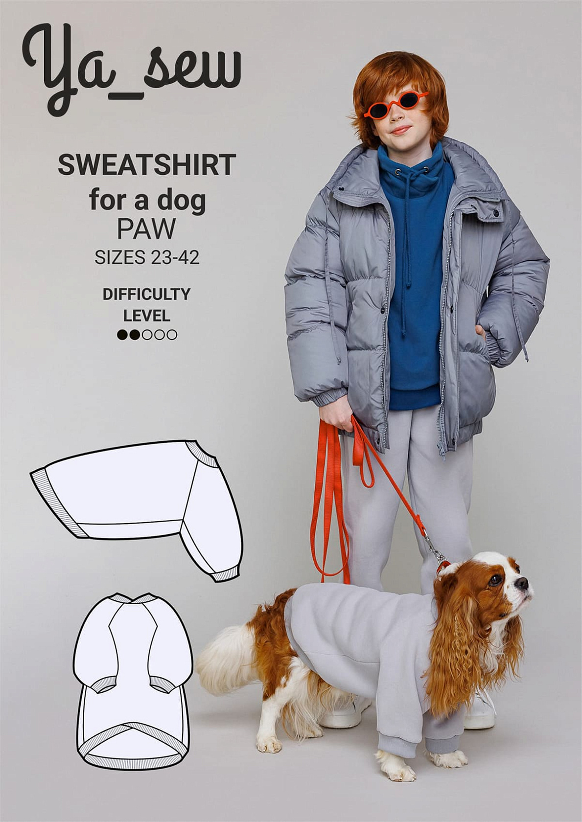 Sweatshirt for a dog Paw